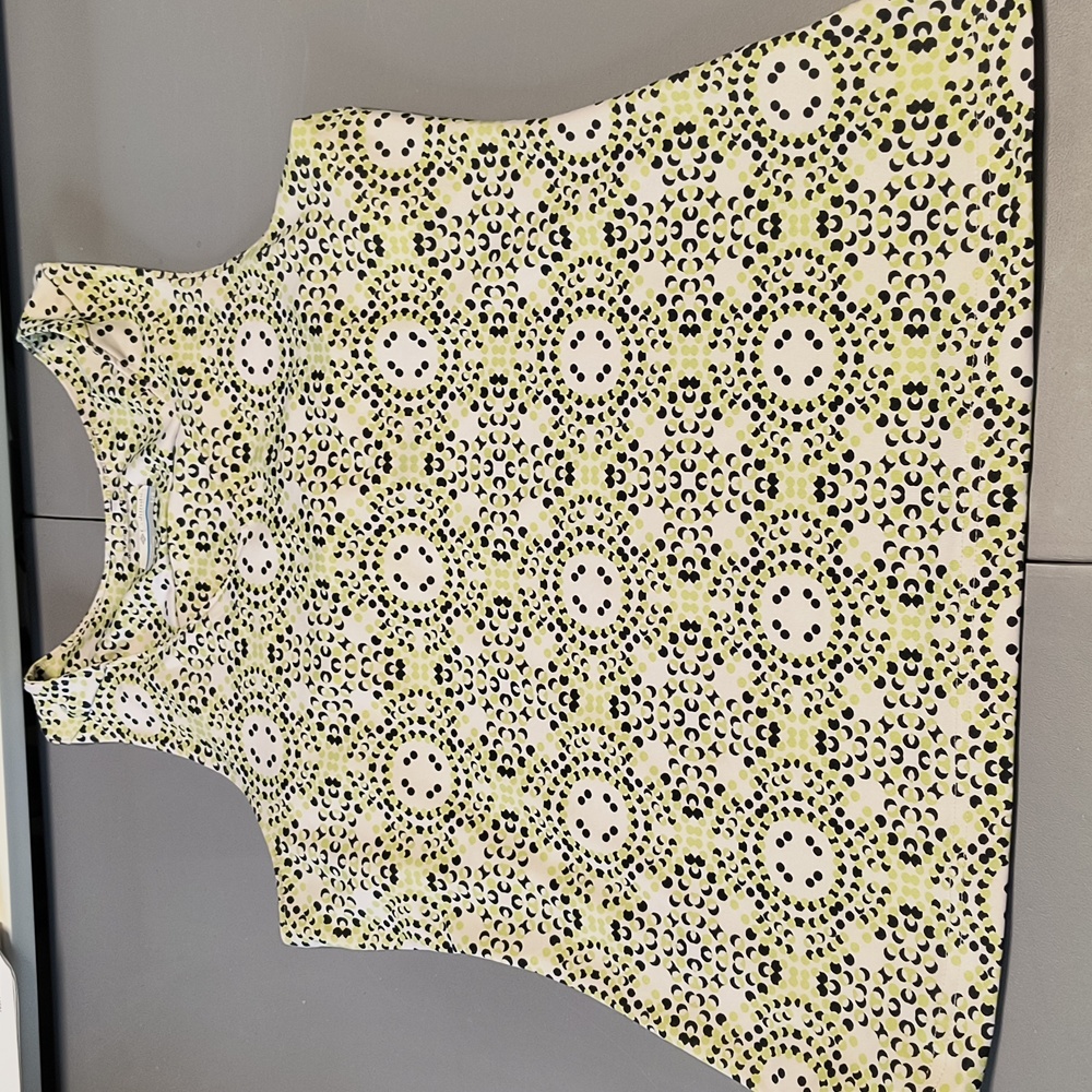 Columbia Yellow, White & Black Patterned Sleeveless Tank Top